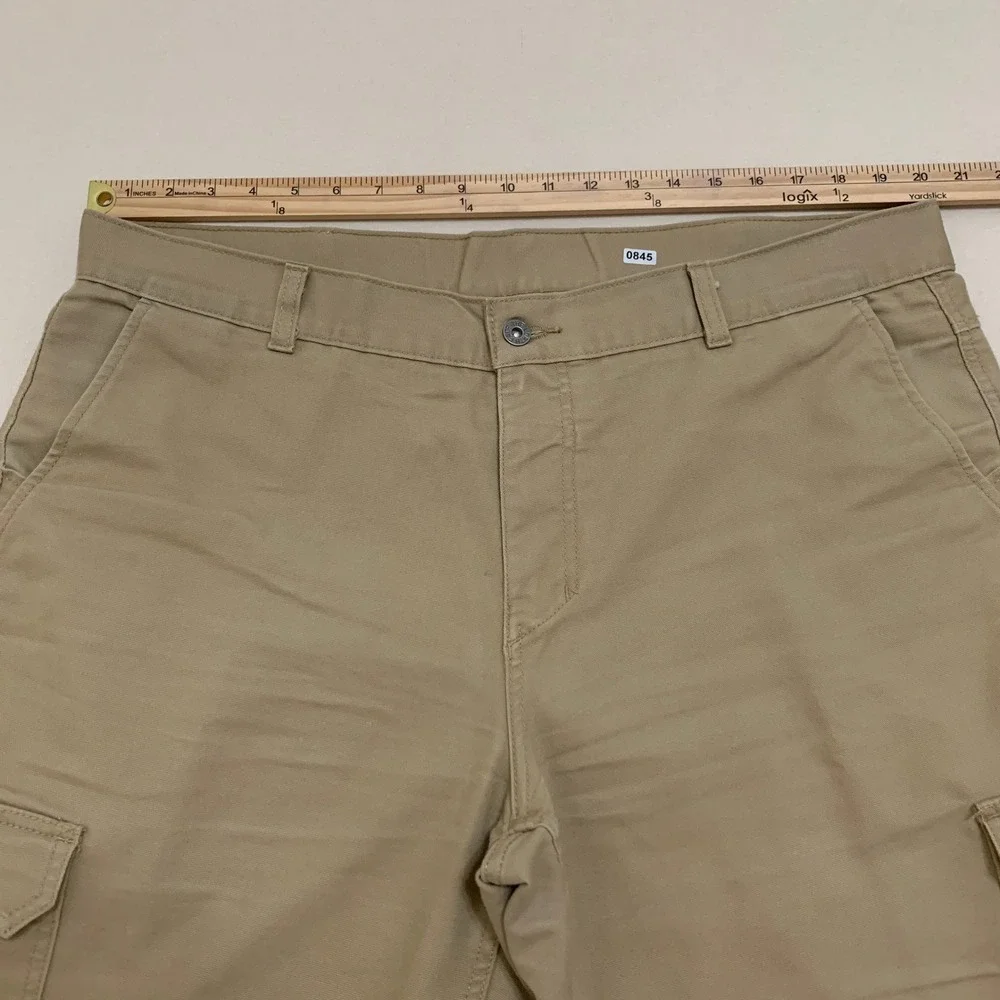 The North Face 11-inch Cargo Shorts Men's 40 Khaki Cotton Canvas Outdoor Utility